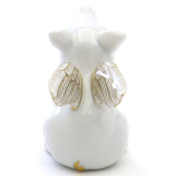 DA1300 ヘレンド　herend ブタ　豚　ピッグ　置物　陶器　フィギュリン Amazon.co.jp: ヘレンド(Herend) 豚が飛ぶとき(15299) 白磁金彩